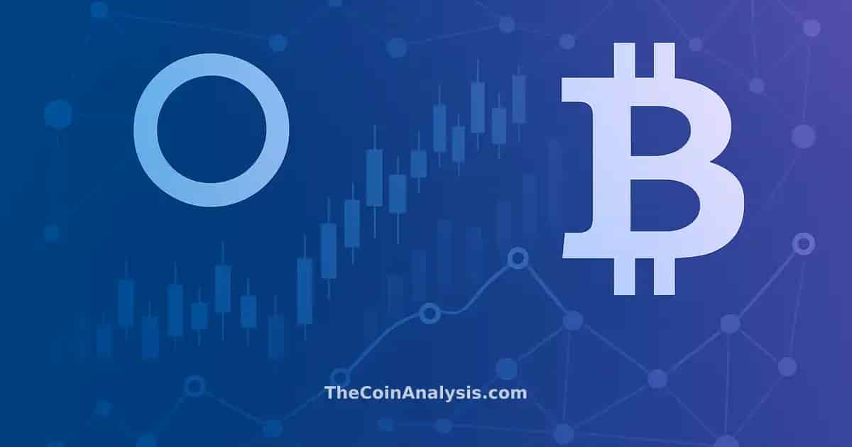 Symboles Bitcoin et crypto fusionnant avec graphiques financiers et nœuds réseau sur dégradé bleu violet.