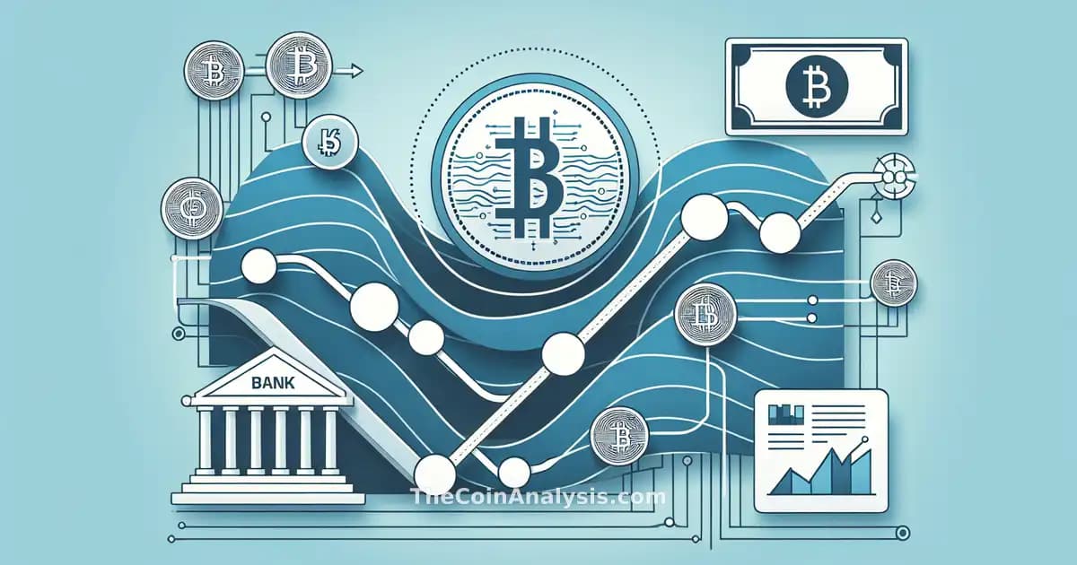 KBank and Ripple logos linked by digital currency icons and arrows illustrating cross-border money flow connections.