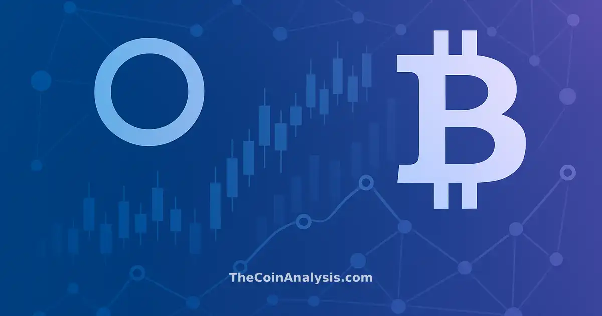 Symboles Bitcoin et crypto fusionnant avec graphiques financiers et nœuds réseau sur dégradé bleu violet.